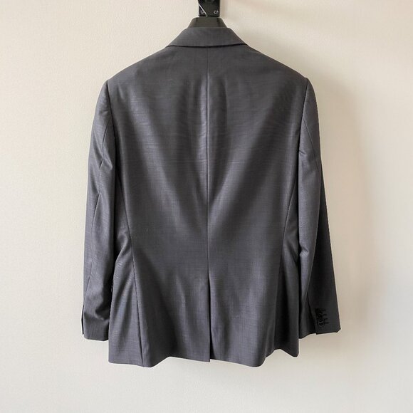 Express Men's 3-Piece Suit - Charcoal Gray - 40R/34×32 - Wool Blend - Vest Inclu - Picture 2 of 10